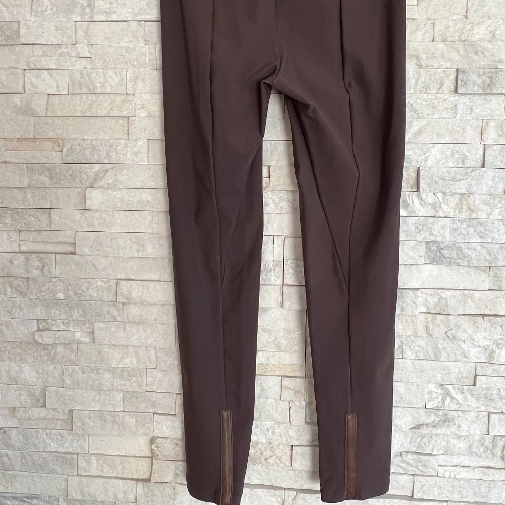 Elaine Kim Skinny Legging with Leather Trim